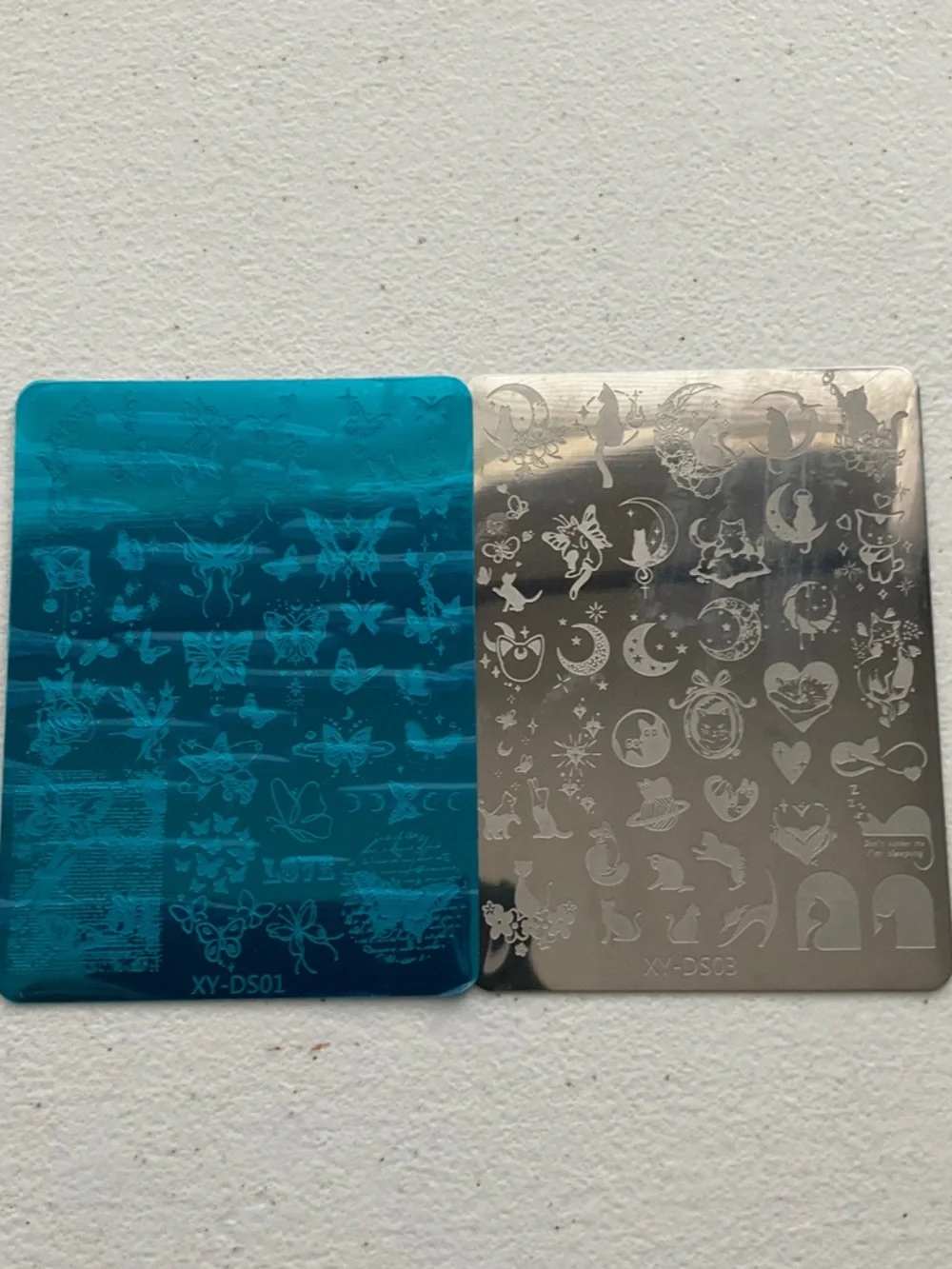 Acrylic Nail Stamping Plate Set - Blue & White Options
